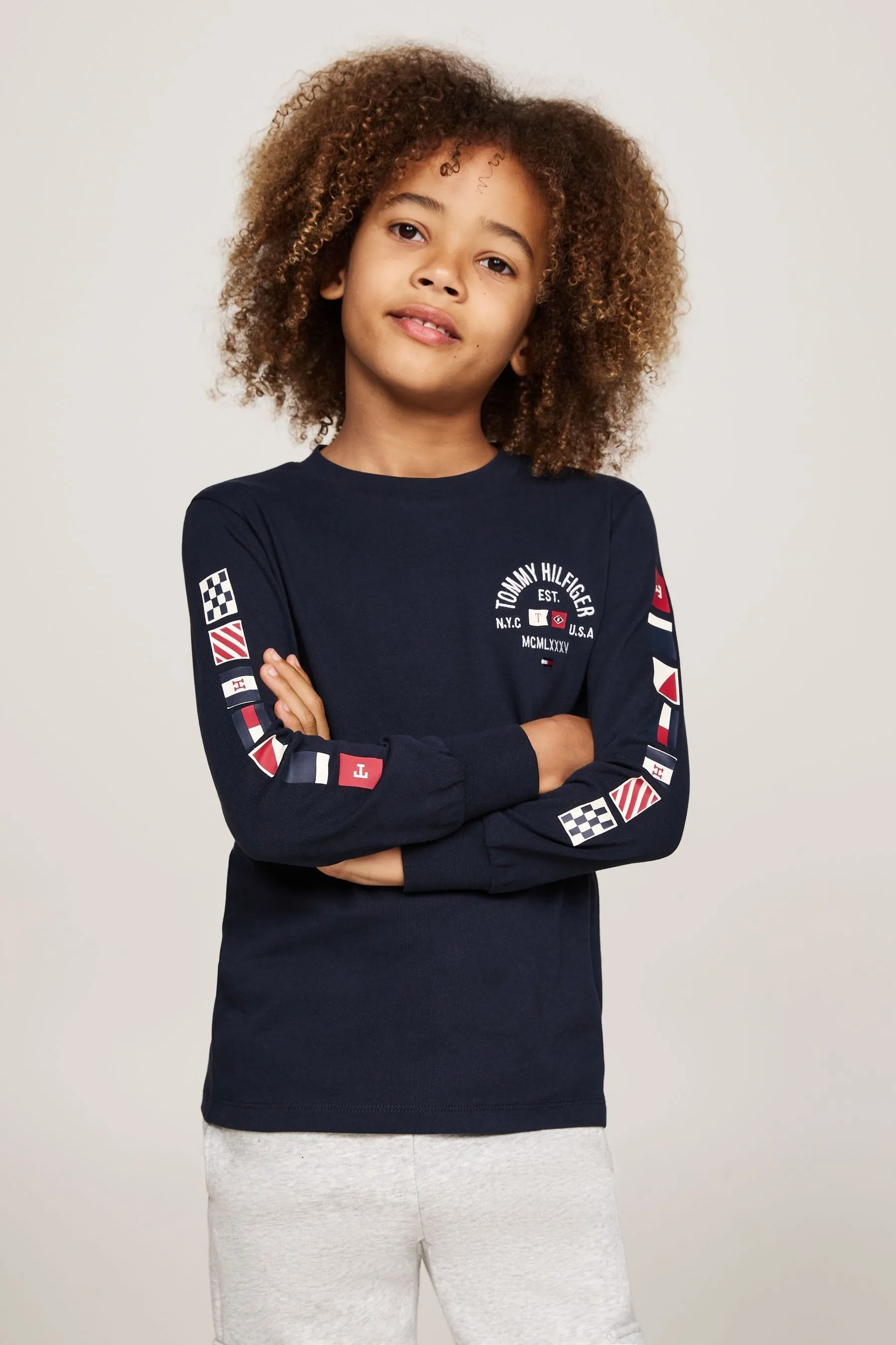 Tommy Hilfiger regular  - Fit Flags Maglietta Manica lunga ricamata    