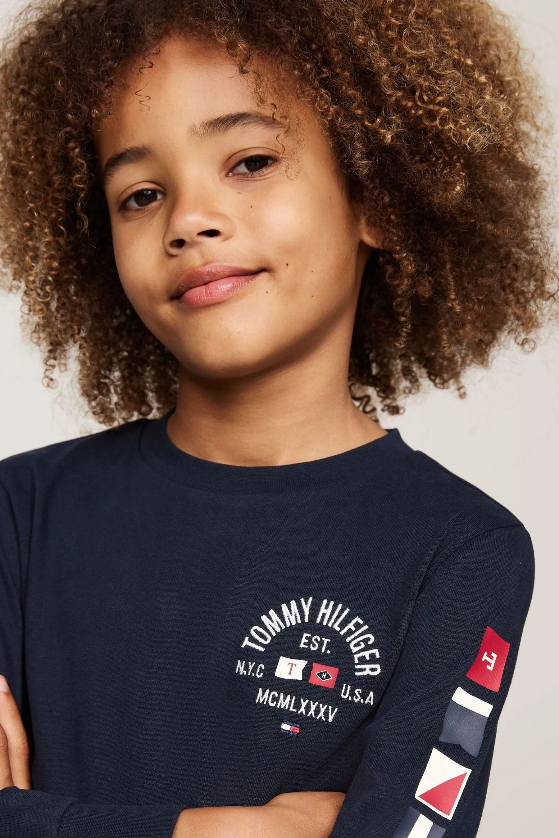 Tommy Hilfiger regular  - Fit Flags Maglietta Manica lunga ricamata    