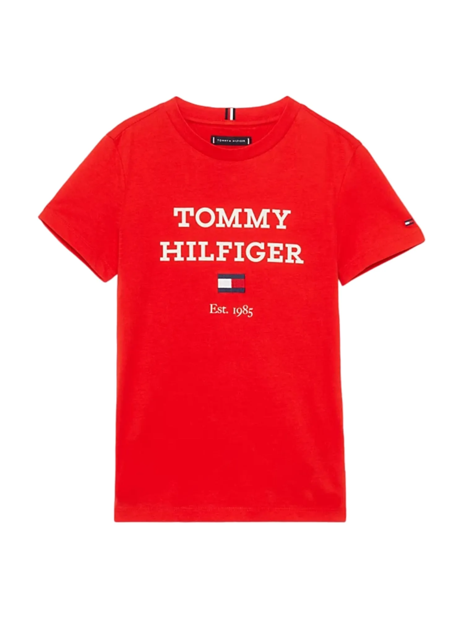 Tommy Hilfiger T-shirt a manica corta con logo rosso