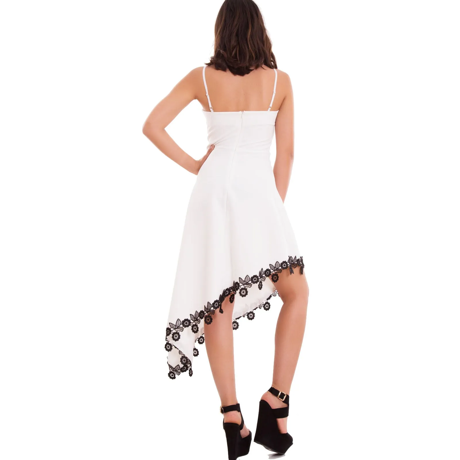 Vestito donna abito asimmetrico CJ-2246