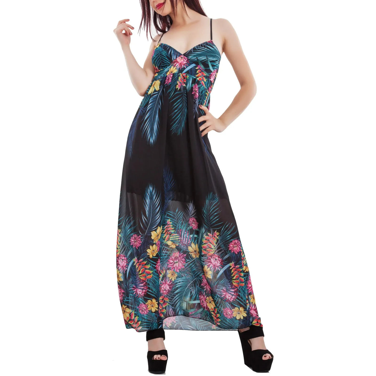 Vestito donna abito lungo JL-2706