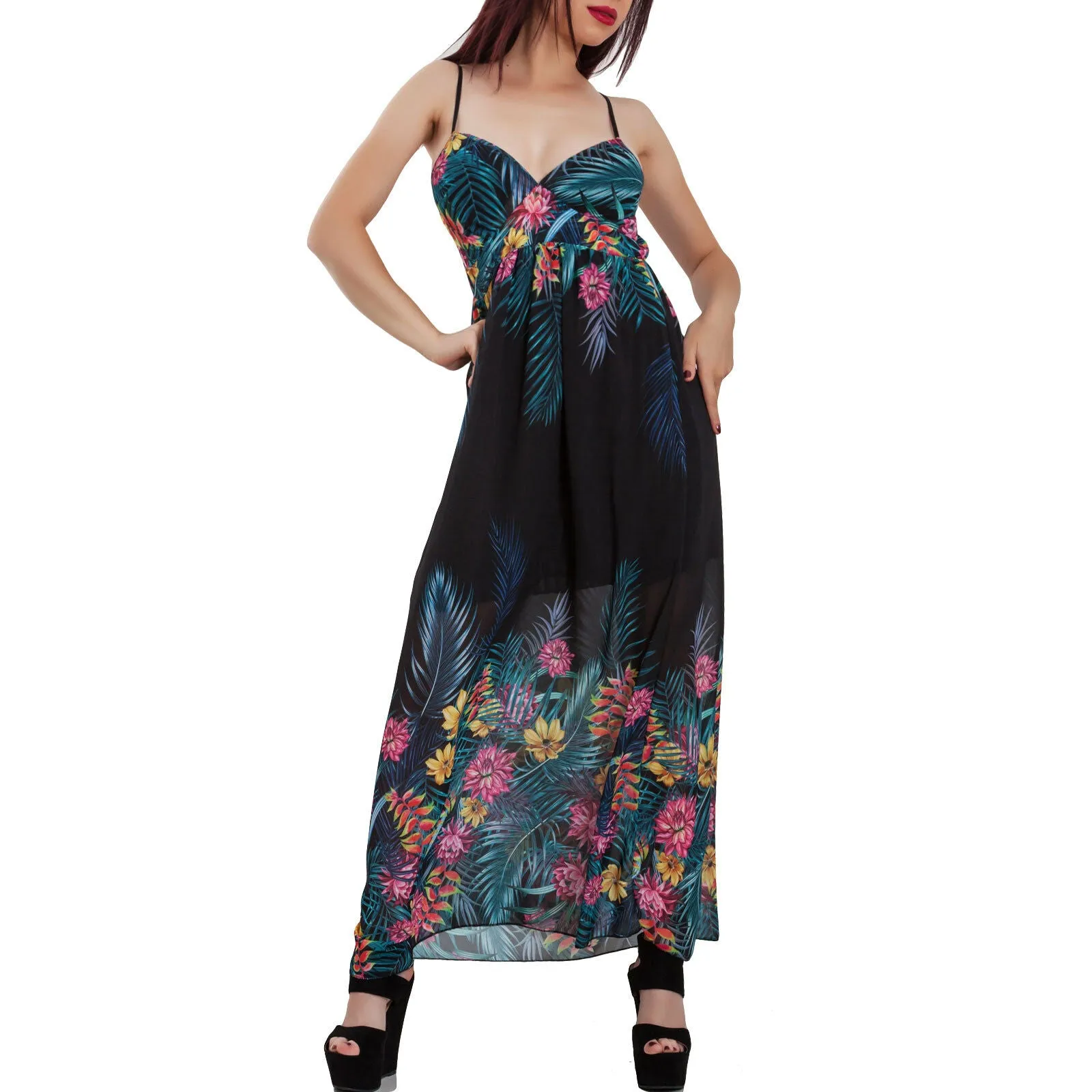 Vestito donna abito lungo JL-2706