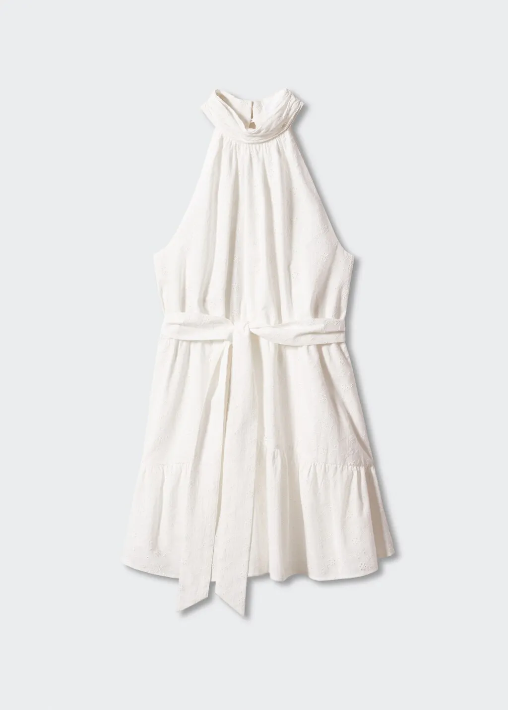 Vestito ricamo collo halter